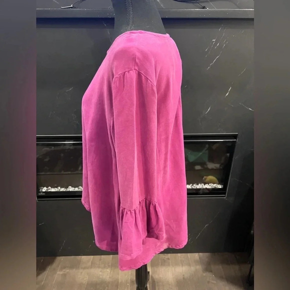 Bryn Walker | Pink Tencell Boho Peasant Top | Size M - Picture 9 of 10